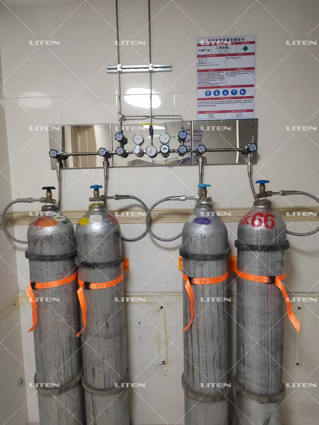 pressure reducing regulator for specialty gas pipeline system