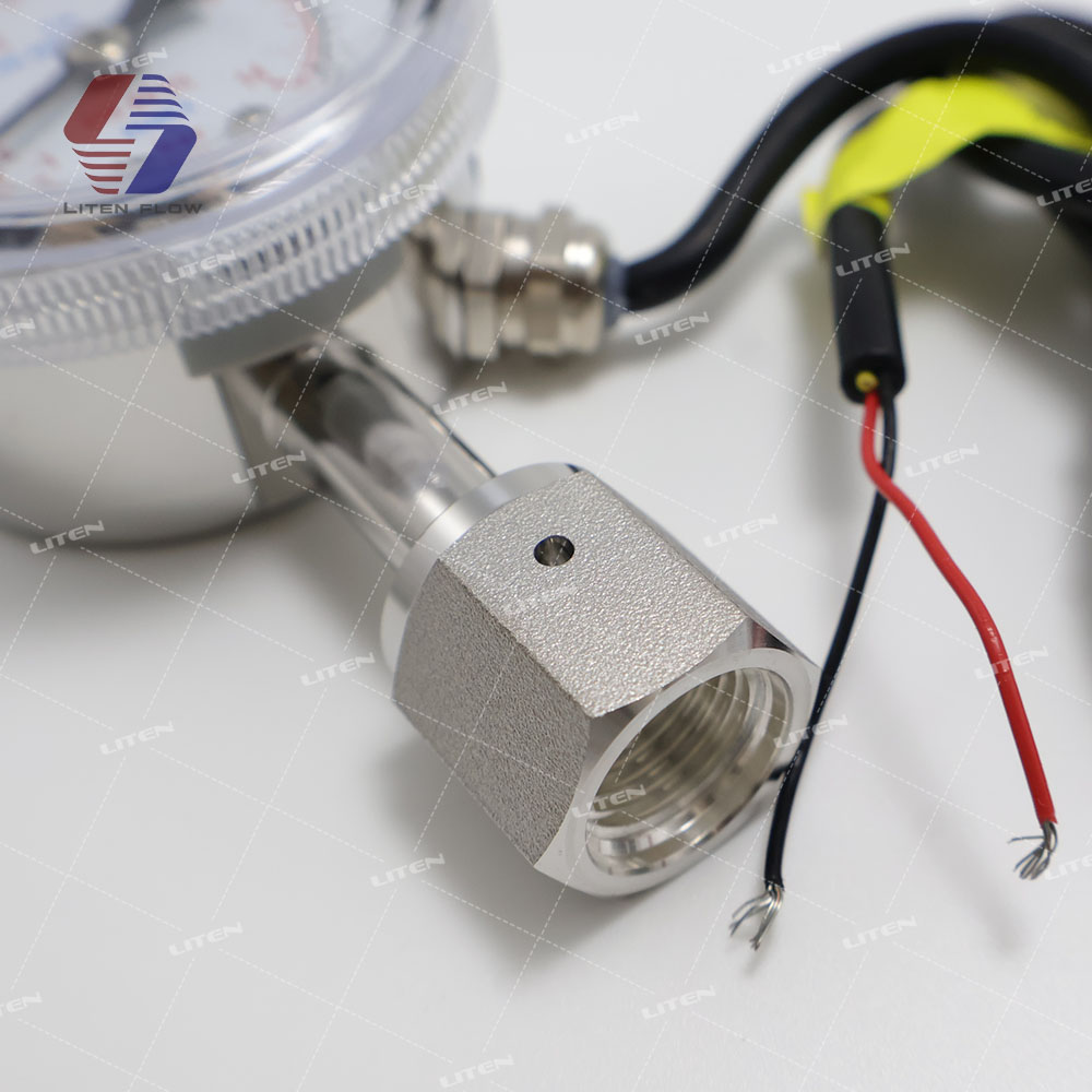 VCR face seal contact pressure gauge for semiconductor high purity gas pipeline