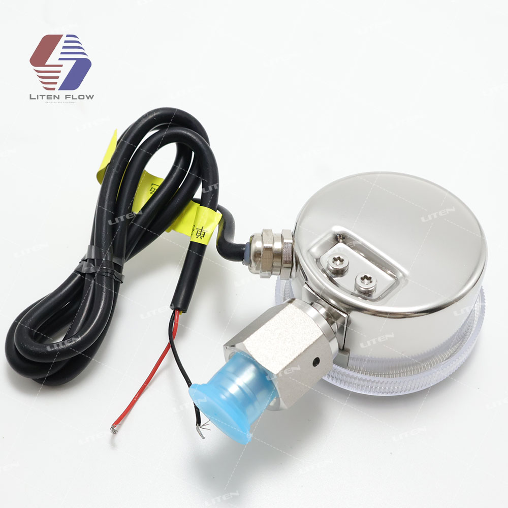 SUS316L wetted parts high purity pressure gauge for corrosive gas and liquid media
