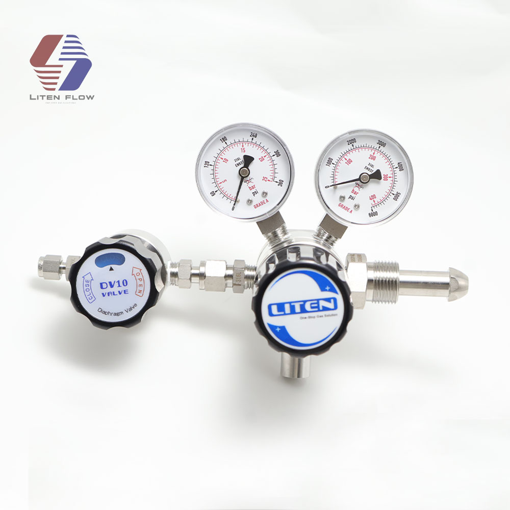 diaphragm valve high purity gas regulator